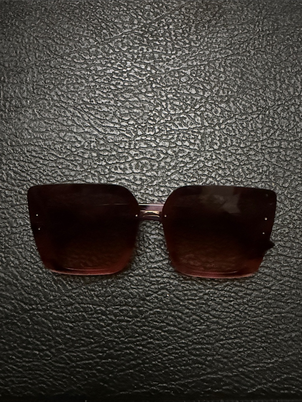 Jessica Simpson Rimless Square Sunglasses - Brown Gradient Lenses